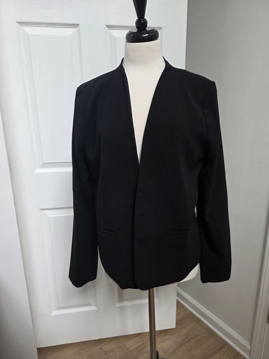 LOFT Jackets & Blazers - LOFT Black Open-Front Collarless Blazer